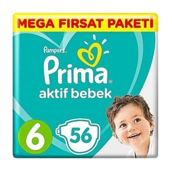 Prima Pampers 6 Numara Bantlı Bebek Bezi 2x56'lı