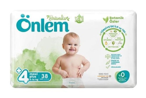 Önlem Botanika 4 Numara Bantlı Bebek Bezi 38'li
