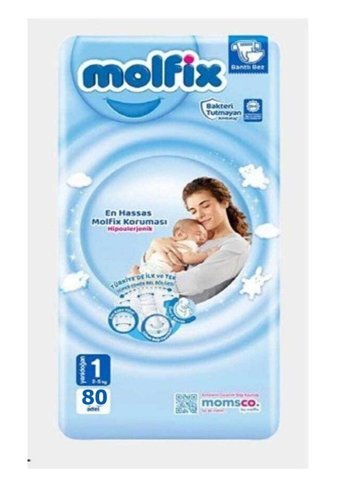 Molfix 0 Numara Bantlı Bebek Bezi 80'li