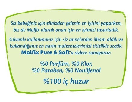 Molfix Pure Soft 4 Numara Bantlı Bebek Bezi 90'lı
