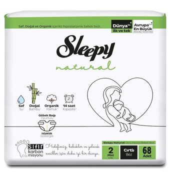 Sleepy Natural 2 Numara Bantlı Bebek Bezi 272'li