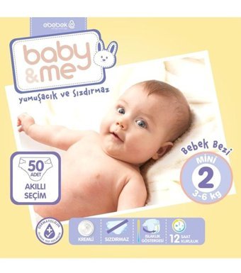 Baby Me 2 Numara Bantlı Bebek Bezi 50'li