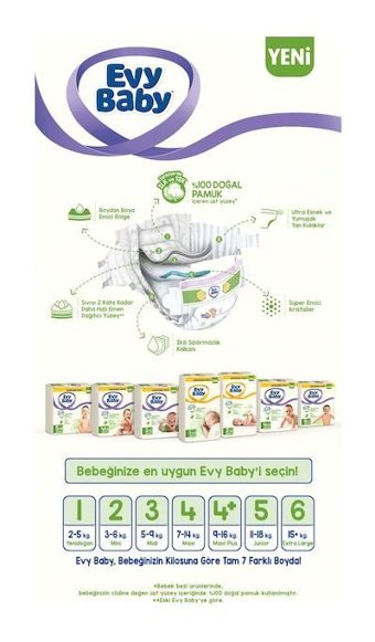 Every Baby 3 Numara Bantlı Bebek Bezi 2x34'lü