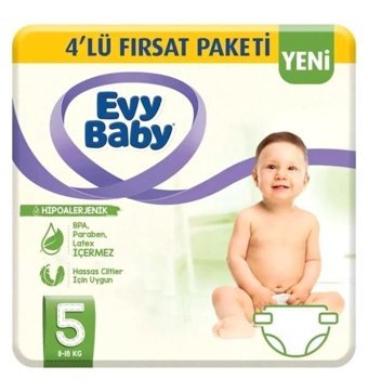 Evy Baby 5 Numara Bantlı Bebek Bezi 44'lü