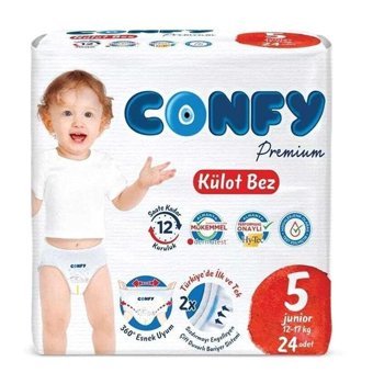 Confy Premium 5 Numara Külot Bebek Bezi 24'lü