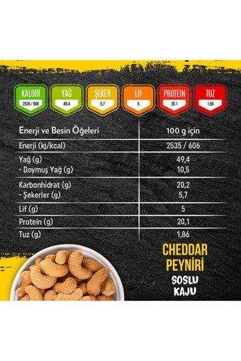 List Flavours Soslu Tuzlu Kavrulmuş Kaju 30 gr