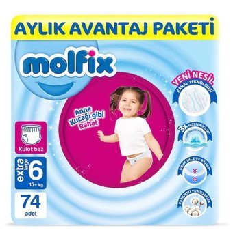 Molfix Pants 6 Numara Külot Bebek Bezi 74'lü