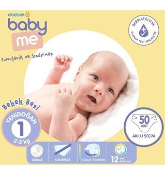 Baby Me 1 Numara Bantlı Bebek Bezi 50'li