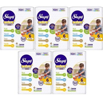Sleepy Extra 6 Numara Bantlı Bebek Bezi 5x64'lü