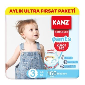 Kanz 3 Numara Külot Bebek Bezi 160'lı