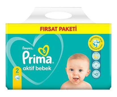 Prima 2 Numara Bantlı Bebek Bezi 98'li