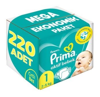 Prima 1 Numara Bantlı Bebek Bezi 220'li
