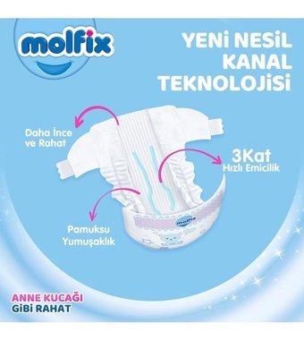 Molfix 5 Numara Bantlı Bebek Bezi 100'lü
