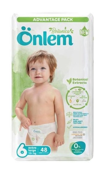 Önlem Botanika 6 Numara Bantlı Bebek Bezi 48'li
