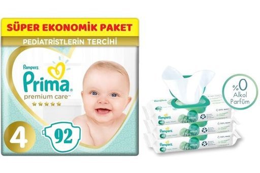 Prima Premium Care 4 Numara Bantlı Bebek Bezi 32'li