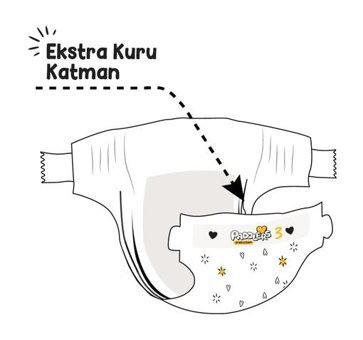 Paddlers Protection 3 Numara Bantlı Bebek Bezi 200'lü