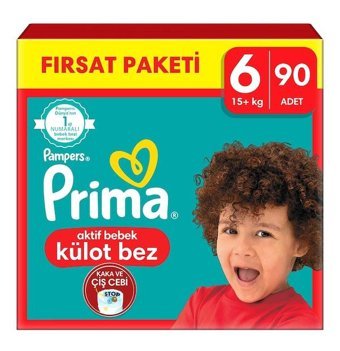 Prima 6 Numara Külot Bebek Bezi 90'lı