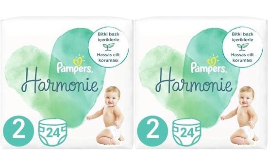 Prima Pampers Harmonie 2 Numara Bantlı Bebek Bezi 2x24'lü