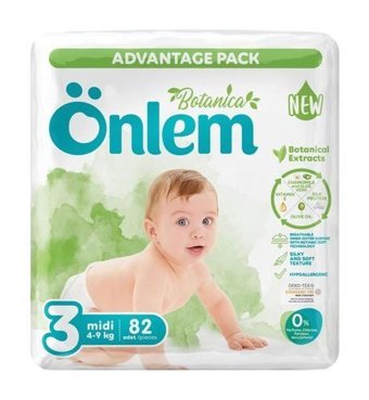 Önlem Botanika 3 Numara Bantlı Bebek Bezi 82'li