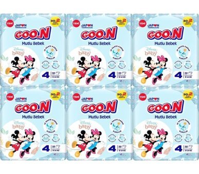 Goon Mutlu Bebek 4 Numara Bantlı Bebek Bezi 32'li