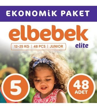 Elbebek Elite 5 Numara Bantlı Bebek Bezi 48'li