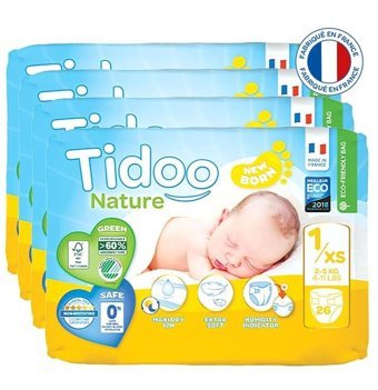 Tidoo Nature 1 Numara Organik Bantlı Bebek Bezi 4x26'lı