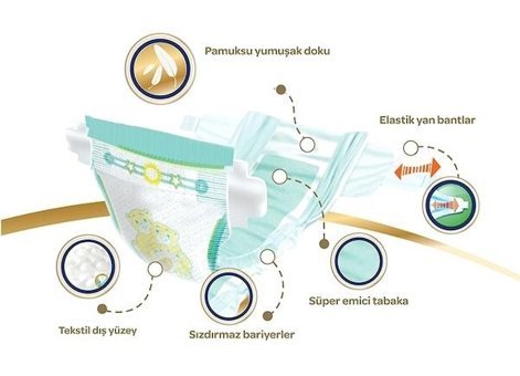 Pedo 3 Numara Bantlı Bebek Bezi 34'lü