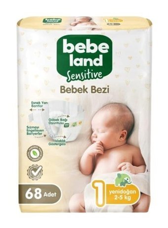 Bebeland 1 Numara Bantlı Bebek Bezi 68'li