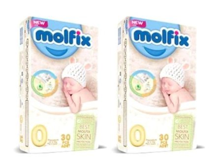 Molfix 0 Numara Bantlı Bebek Bezi 2x30'lu