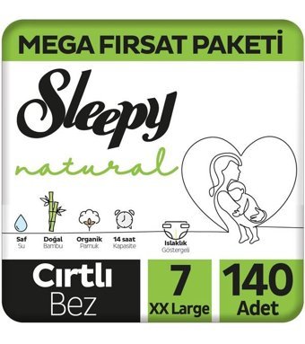 Sleepy Natural 7 Numara Bantlı Bebek Bezi 5x28'li