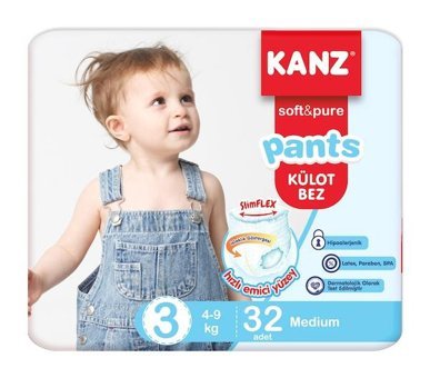 Kanz 3 Numara Külot Bebek Bezi 32'li