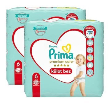 Prima Premium Care 6 Numara Külot Bebek Bezi 56'lı