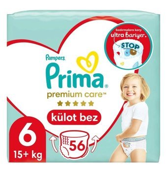 Prima Premium Care 6 Numara Külot Bebek Bezi 56'lı