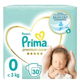 Prima Premium Care 0 Numara Bantlı Bebek Bezi 30'lu