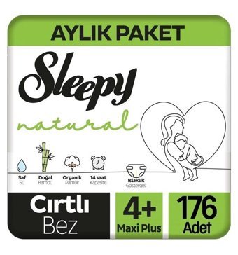 Sleepy Natural 4 Numara Bantlı Bebek Bezi 2x88'li