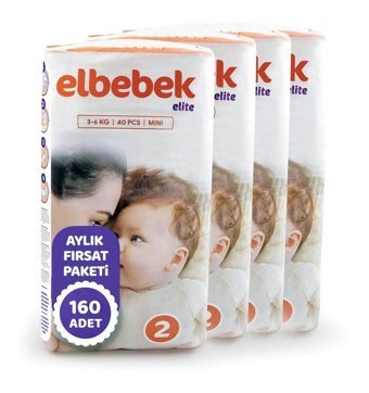 Elbebek Elite 2 Numara Bantlı Bebek Bezi 160'lı