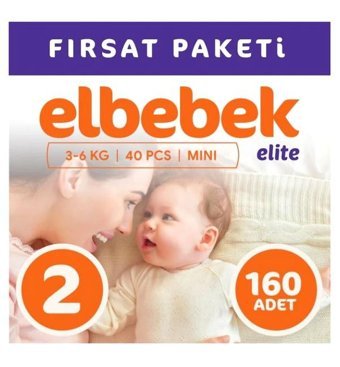 Elbebek Elite 2 Numara Bantlı Bebek Bezi 160'lı
