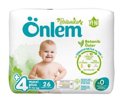 Önlem Botanika 4 Numara Bantlı Bebek Bezi 26'lı
