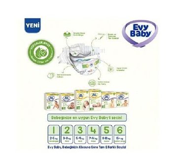 Evy Baby 4 Numara Bantlı Bebek Bezi 216'lı