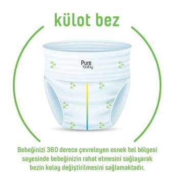 Pure Baby Organik 4 Numara Organik Külot Bebek Bezi 48'li