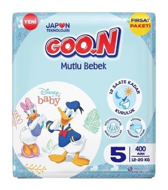 Goon Mutlu Bebek 1 Numara Bantlı Bebek Bezi 400'lü