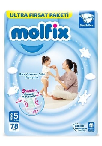 Molfix 7 Numara Bantlı Bebek Bezi 78'li