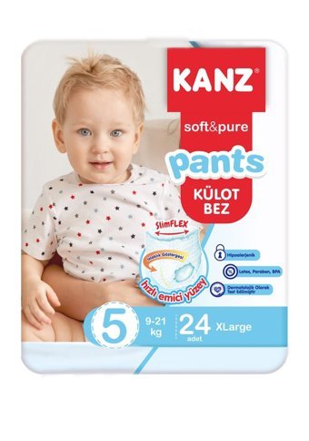 Kanz 5 Numara Külot Bebek Bezi 24'lü