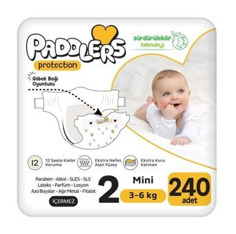 Paddlers Protection 2 Numara Bantlı Bebek Bezi 4x60'lı