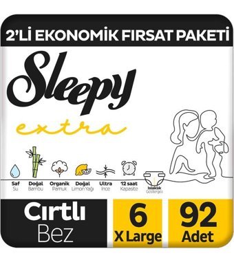 Sleepy 6 Numara Bantlı Bebek Bezi 92'li