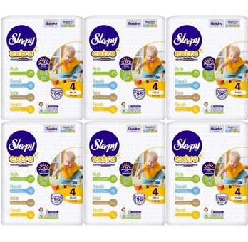 Sleepy Extra 4 Numara Bantlı Bebek Bezi 6x96'lı