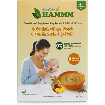 Hammm Tahıllı Şeftalili Kaşık Maması 200 gr