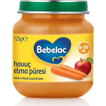 Bebelac Tahıllı Elmalı Havuçlu Kavanoz Maması 125 gr