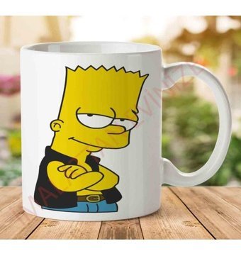 Art Hediye 1-2301 Bart Simpson İki Tarafı Baskılı Kupa Bardak
