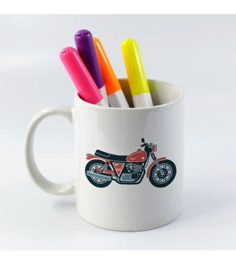 İkitekermarket Cafe Motosiklet Temalı Kupa Bardak Mug
